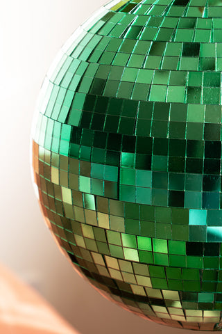 Close-up of the Green Disco Ball.