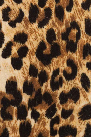 Close-up of The Grace Sofa Range Fabric Swatch - Leopard Love Velvet Natural.