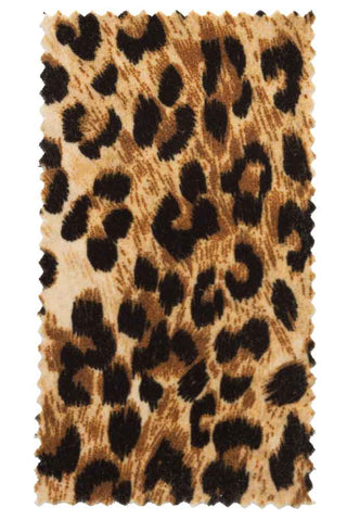 The Bowie Sofa Range Fabric Swatch - Leopard Love Velvet Natural.