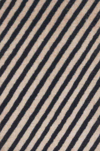 Close-up of The Studio Stripe Velvet Sand & Black Fabric Swatch.