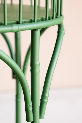 Detail shot of the legs of the Tropical Green Parrot Side Table.