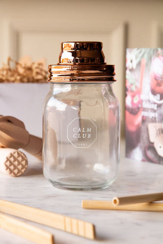 Image of the 5 Piece Mocktail Faking Kit Jar on a white table