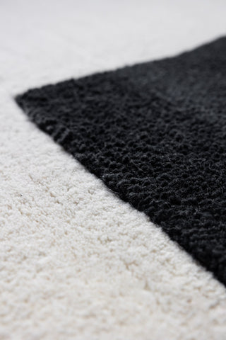 Close-up of the texture of the Abstract Canvas Rug.