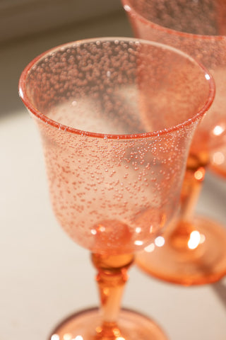 Acrylic Coral Pink Picnic Wine Glass