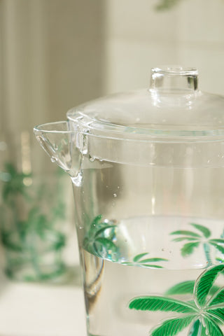 Acrylic Green Palm Tree Picnic Jug