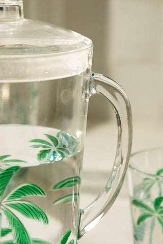 Acrylic Green Palm Tree Picnic Jug