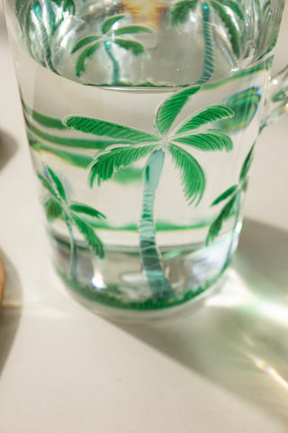 Acrylic Green Palm Tree Picnic Jug