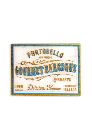 Cutout of the Antique-Style Gold Framed Portobello Gourmet Wall Art on a white background.