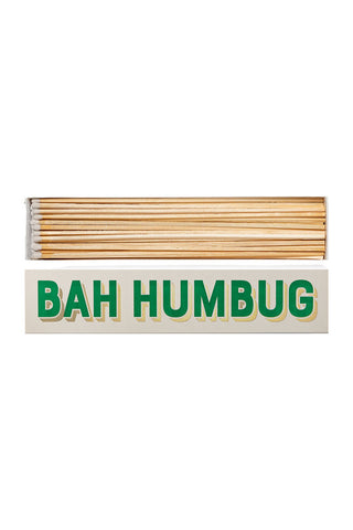 Cutout of the Bah Humbug Luxury Long Matches on a white background.