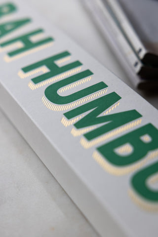 Close-up of the Bah Humbug Luxury Long Matches.