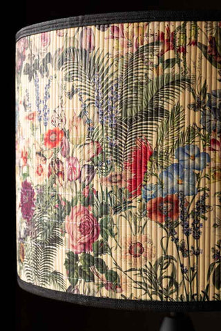 Detail shot of the design on the Bamboo Floral Print Easyfit Lampshade.