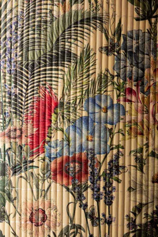 Close-up of the print on the Bamboo Floral Print Easyfit Lampshade.