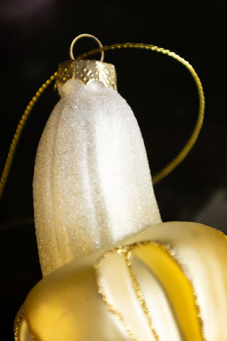 Close-up of the top of the Banana Christmas Tree Decoration.