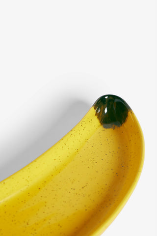 Close-up image of the Banana Serving Plate on a white background.