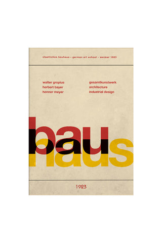 Cutout of the Bauhaus Art Print - Unframed on a white background.