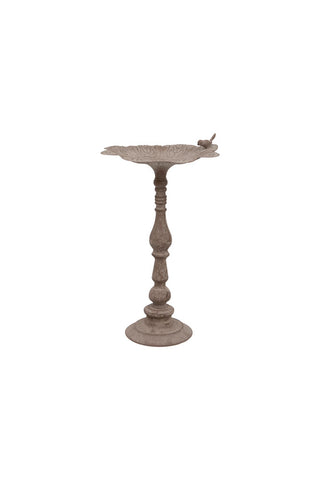 Cutout image of the Beautiful Bird Bath On Stand on a white background.