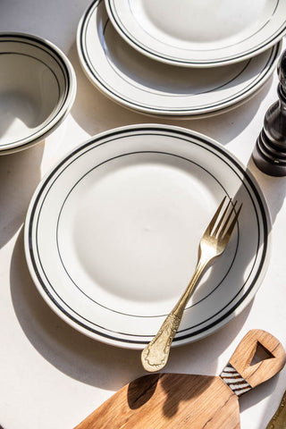 Bistro Style Black & White Dinnerware - 2 Options Available