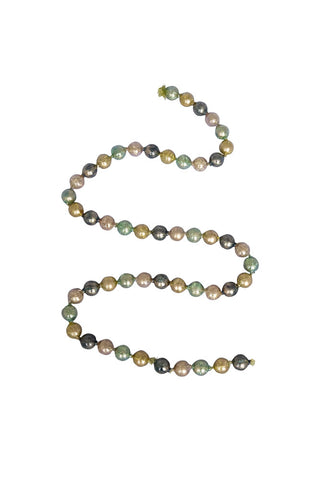 Cutout of the Black, Green & Gold Bauble Garland on a white background.