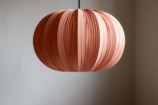 Beautiful rust terracotta pleated ceiling light