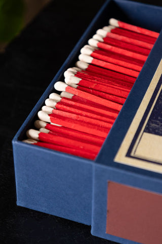 Close-up of the matches inside the Cupid, Made With Love Giant Luxury Matchbox.