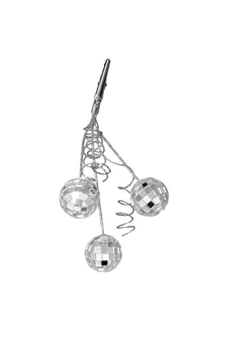 Cutout of the Disco Ball Clip on Christmas Decoration on a white background.