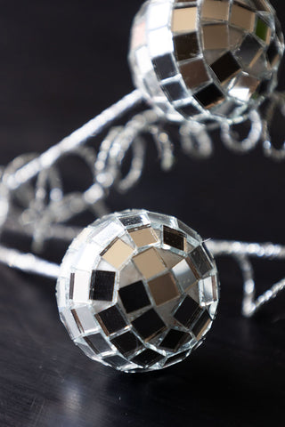 Close-up of the Disco Ball Clip on Christmas Decoration.