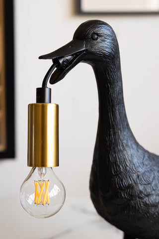 Close-up of the Duck Table Lamp.