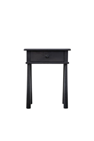 Cutout of the Elegant Black Bedside Table on a white background.