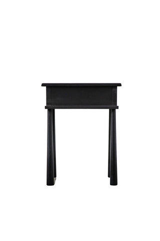 Cutout of the Elegant Black Bedside Table seen from the back.