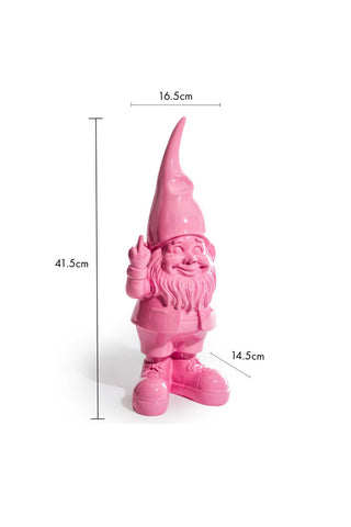 Dimension image of the Fabulous Pink Naughty Gnome.