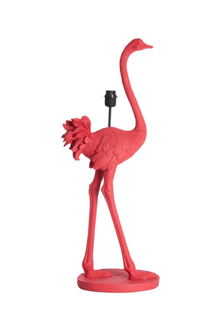 Cutout of the Fabulous Pink Ostrich Floor Lamp on a white background.