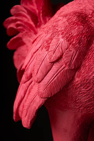 Detail shot of the feathers on the Fabulous Pink Ostrich Floor Lamp.