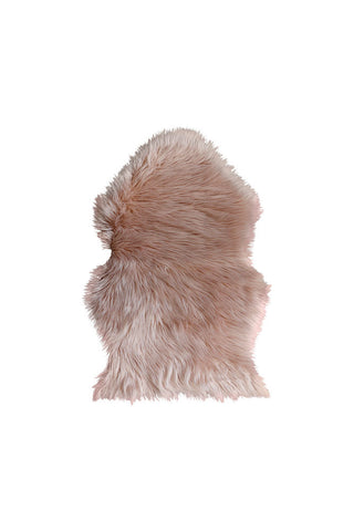 Cutout image of the Faux Sheepskin in Blush on a white background.