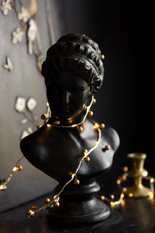 Gold Berry Decorative Light Chain wrapped around bust