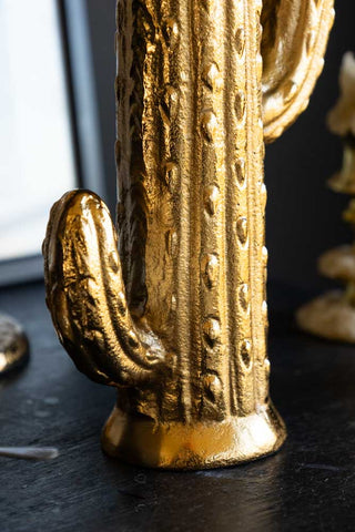 Detail shot of the base of the Gold Cactus Stem Vase.