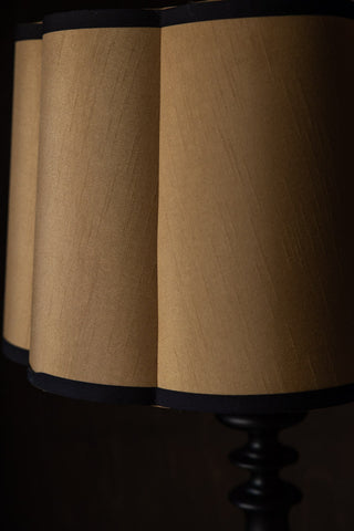 Close-up of the Gold Scalloped Easyfit Lampshade.