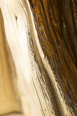 Detail shot of the texture of the Golden Tree Stump Small Side Table.