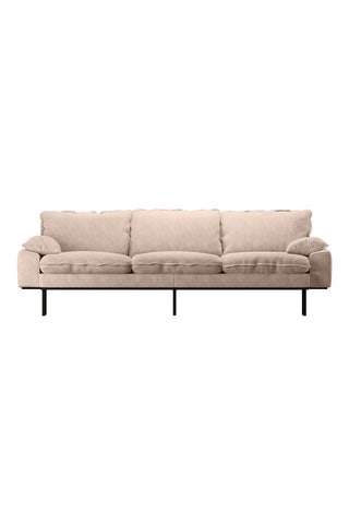 The HKliving Retro 4 Seater Sofa in Taupe Boucle on a white background.