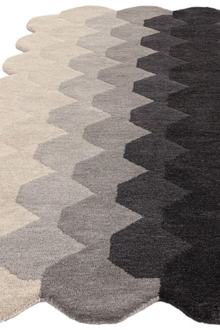 Close-up of the design of the Hexagonal Ombre Rug on a white background.