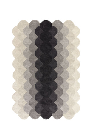 Cutout of the Hexagonal Ombre Rug on a white background.