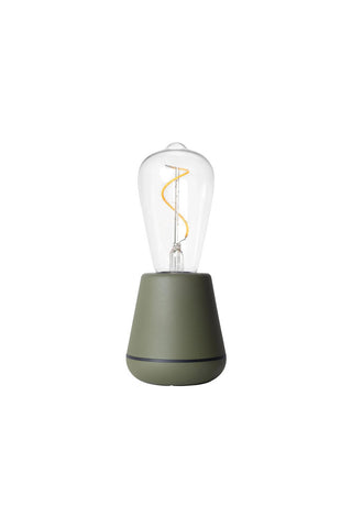 Cutout of the Humble - Outdoor Cable-Free Mood Lighting in Moss Green.