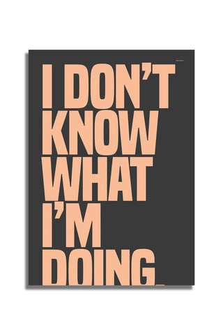 The I Don't Know What I'm Doing Art Print - Unframed on a white background.