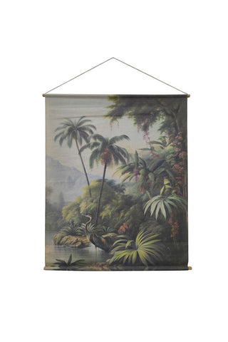 Cutout of the Large Rainforest Wall Art on a white background.