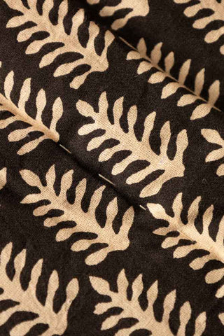 Close-up of the print of the Leaf Print Reversible Quilt in King-Size.