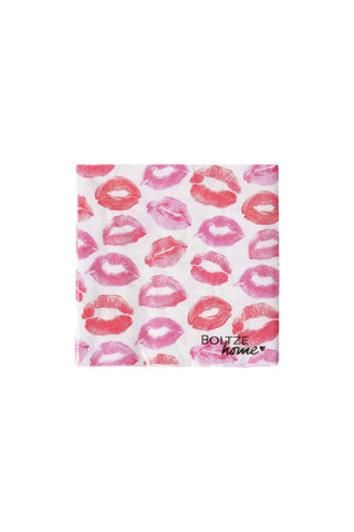 Cutout of the Lips Napkins - Pack of 20 on a white background.