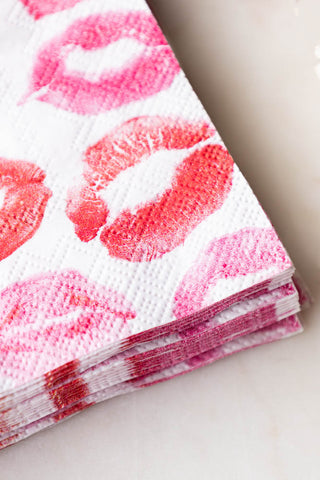 Close-up of the corner of the Lips Napkins - Pack of 20.