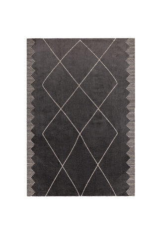 Cutout of the Mason Black Diamond Rug on a white background.