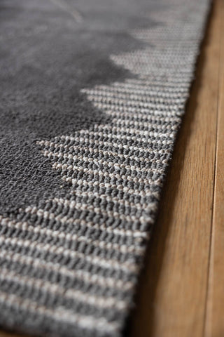 Close-up of the texture of the Mason Black Diamond Rug.