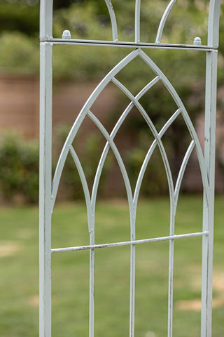 Detail image of the Mint Green Garden Bench With Arch