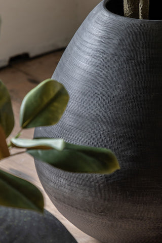 Close-up of the Mexica Patterned Floor Vase.